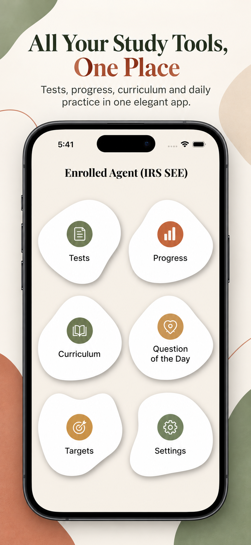 Nurova Prep iOS app study tools screen